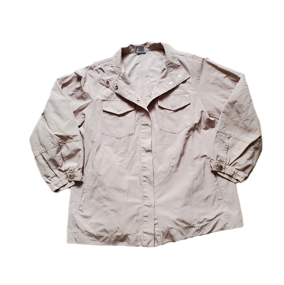 Chico's Women’s Kaki Jacket Sz 2 - Picture 4 of 7